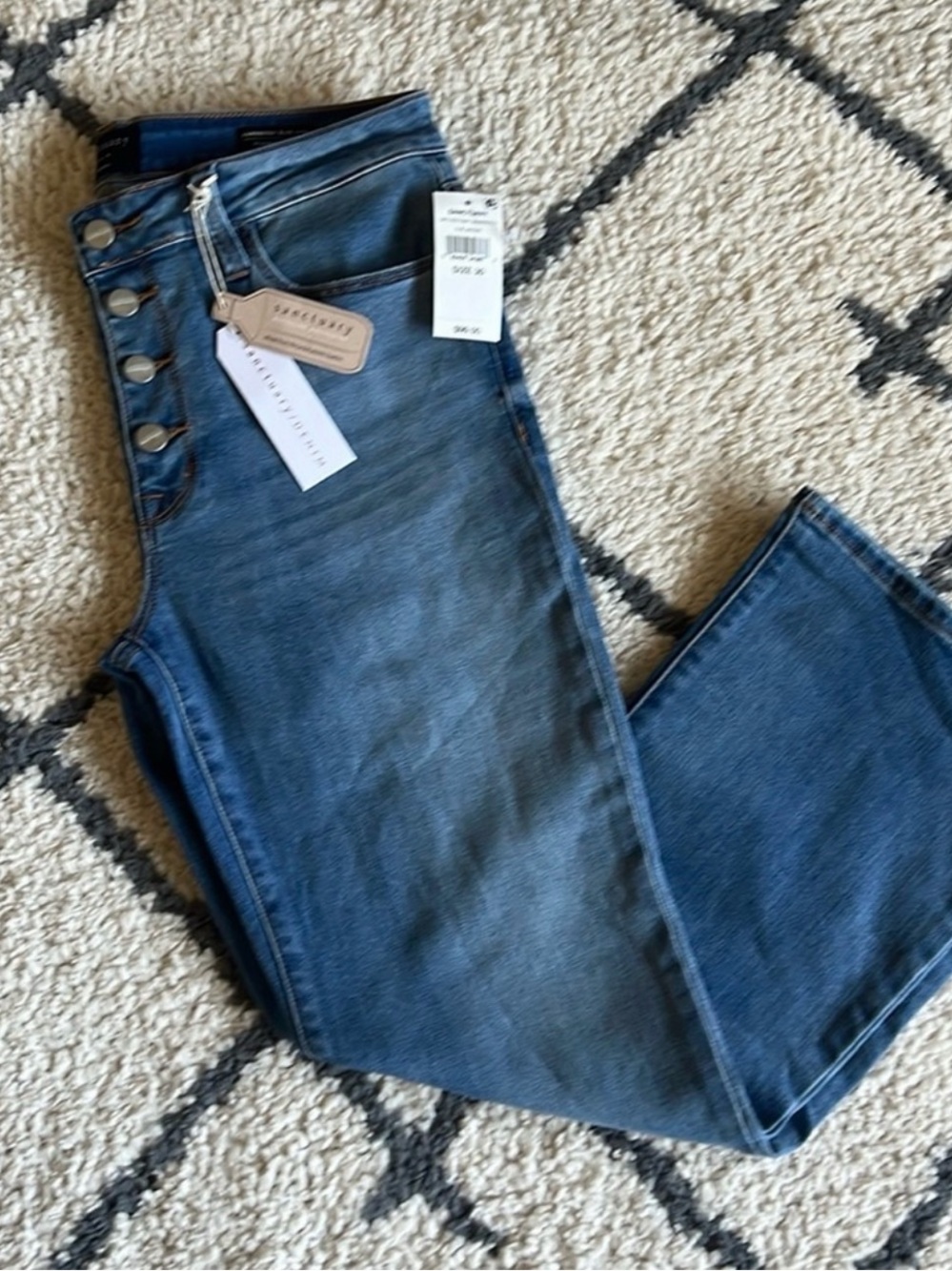 154. Sanctuary Denim connector kick crop Jeans
